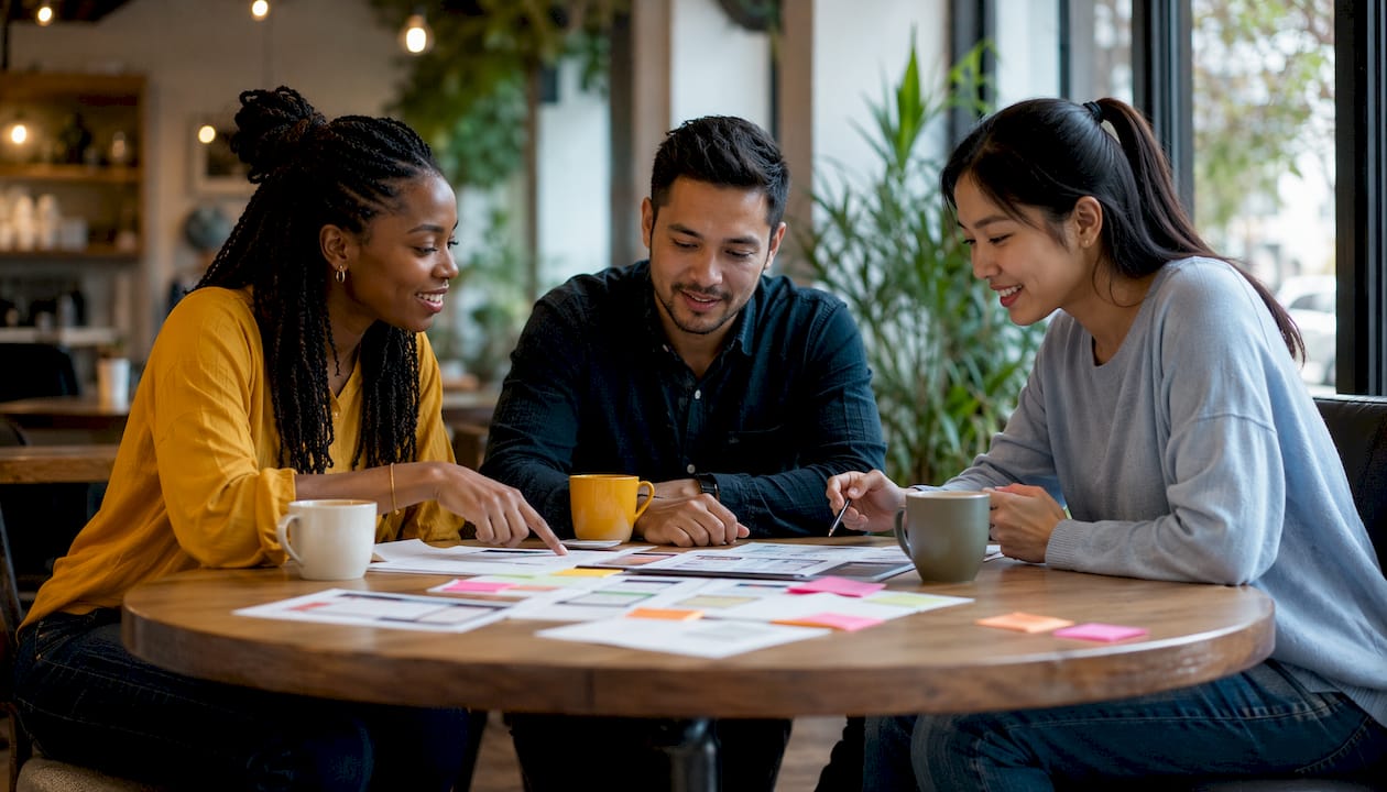Customer success team collaborating proactively